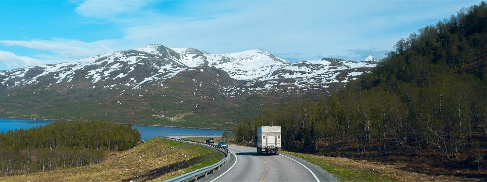 truck on the road